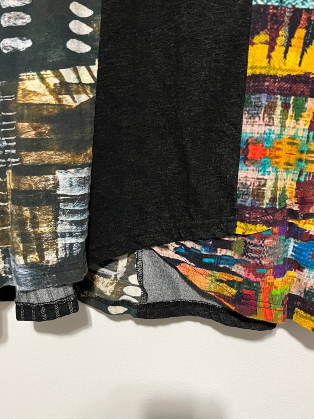 Parsley & Sage Womens Patchwork Tunic L Artsy Maximalist Gallery Eclectic Studio - Picture 4 of 8